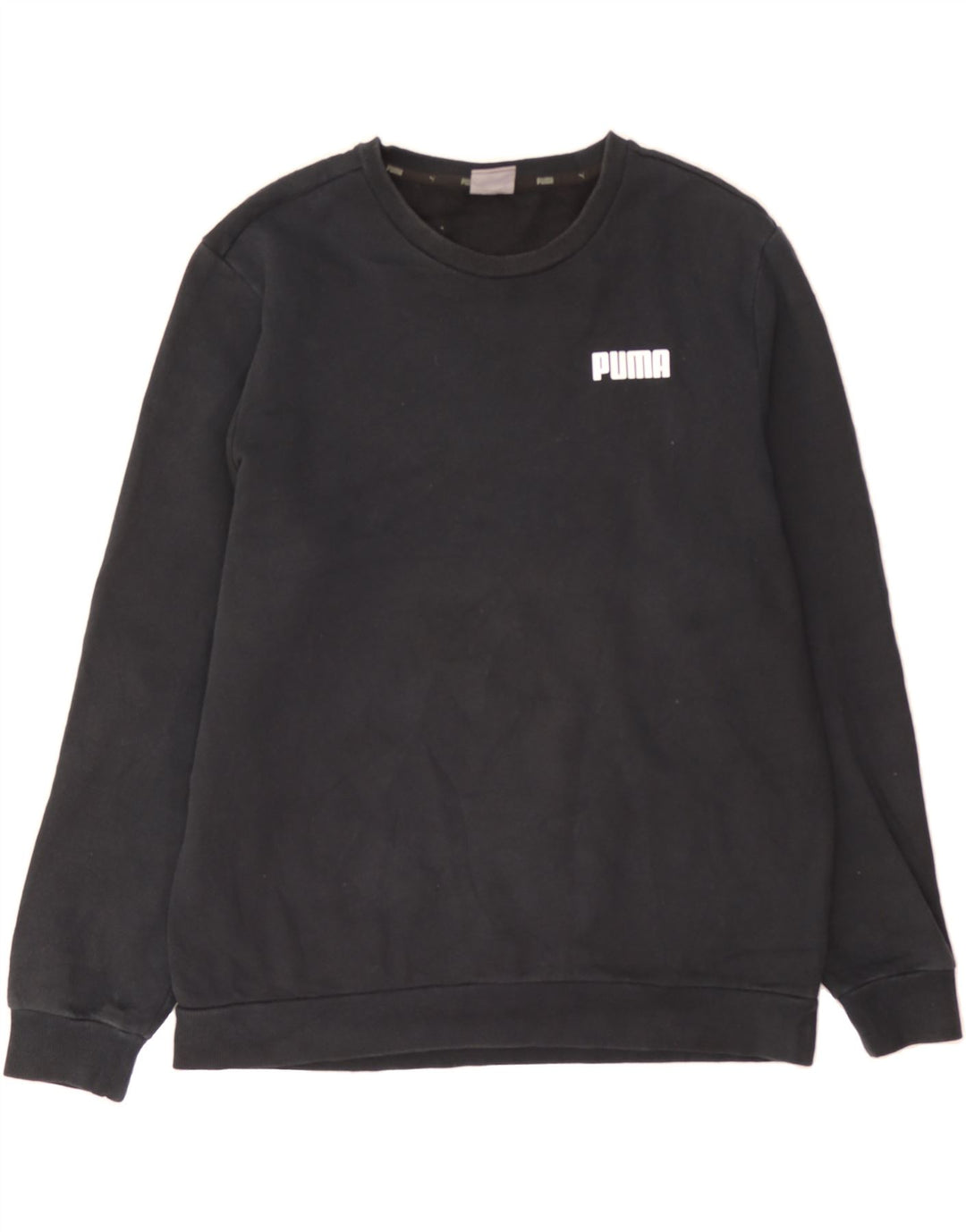 PUMA Mens Sweatshirt Jumper Large Black Vintage Puma and Second-Hand Puma from Messina Hembry 