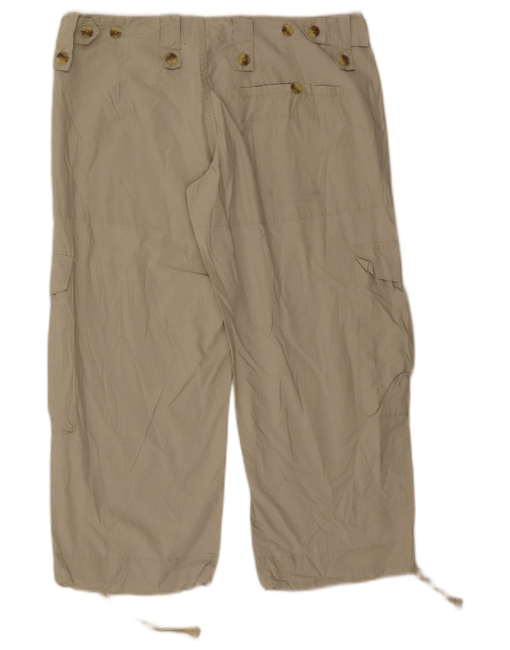 Винтажные женские брюки-капри, маленькие W27 L21, бежевые, хлопковые