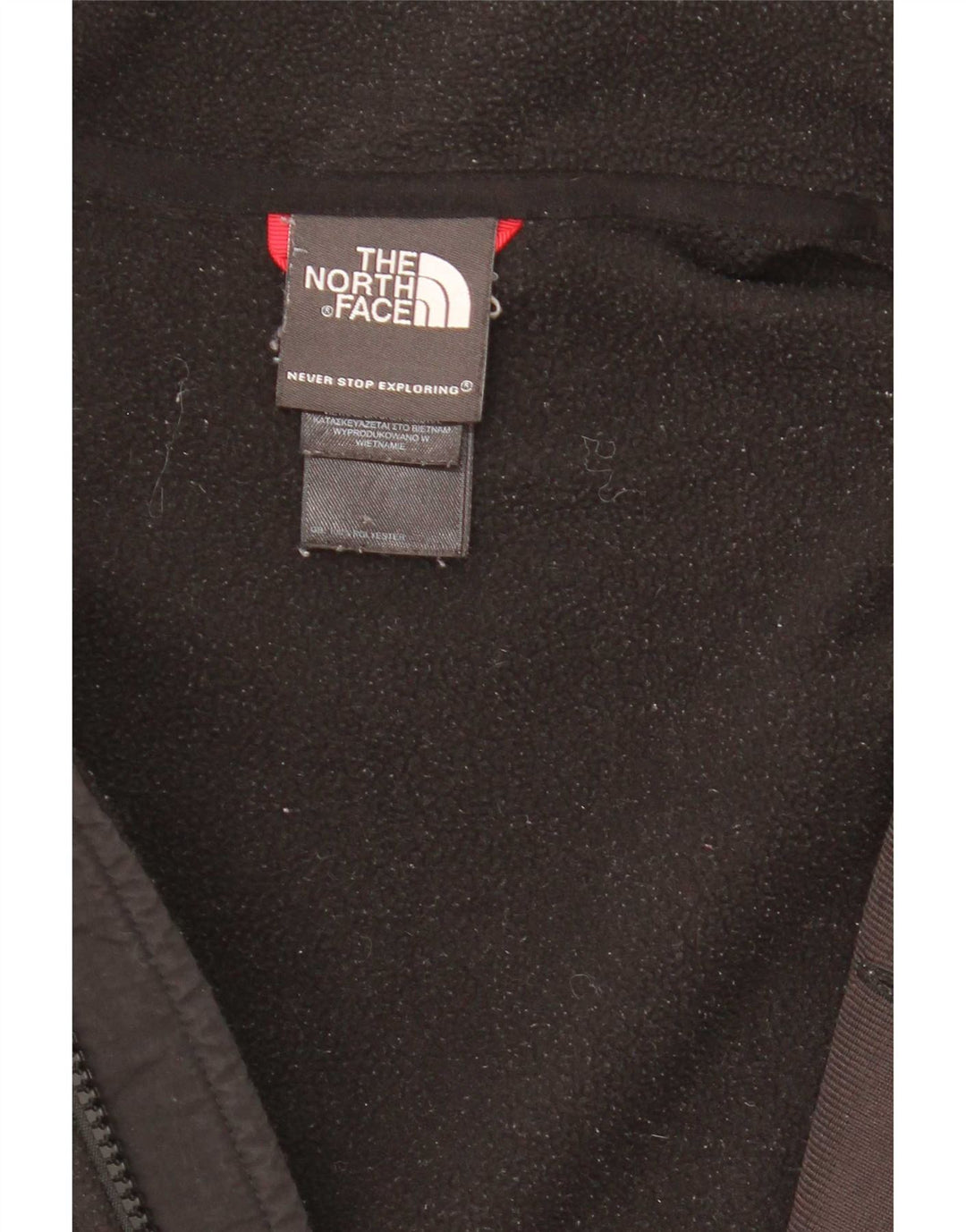 Мужская флисовая куртка с подкладкой с рисунком The North Face, размер UK 40, большой черный полиэстер