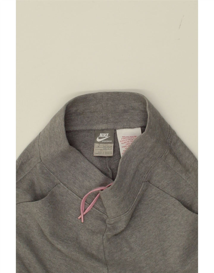 NIKE Girls Tracksuit Trousers 10-11 Years Medium Grey Cotton Vintage Nike and Second-Hand Nike from Messina Hembry 