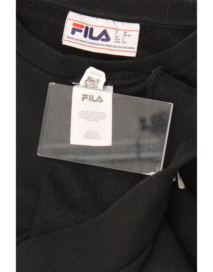 Мужской свитшот Fila, маленький черный хлопковый джемпер с цветными блоками
