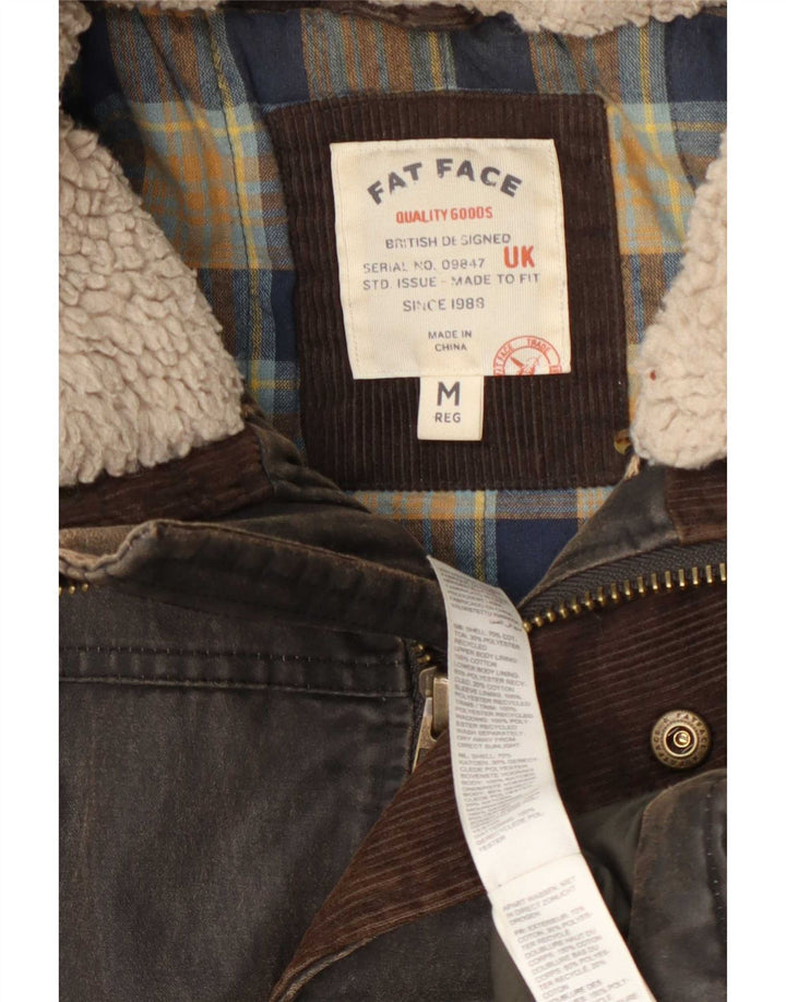 Мужская куртка из вощеного хлопка Fat Face UK 38, средний коричневый цвет