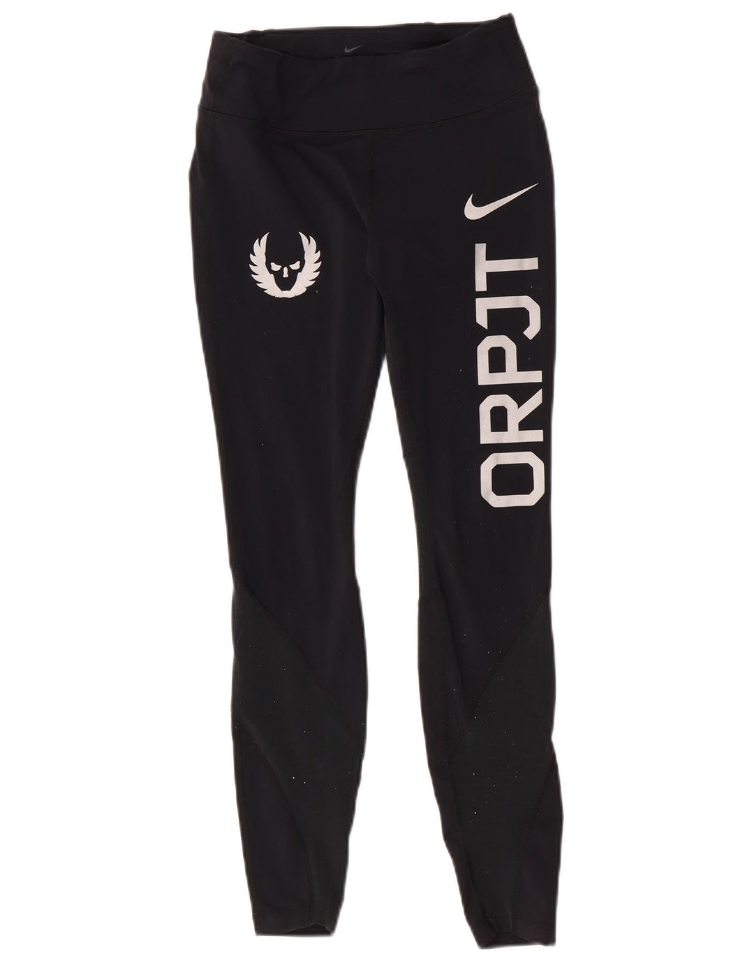 Женские леггинсы с рисунком Nike Oregon UK 8, маленькие черные нейлоновые