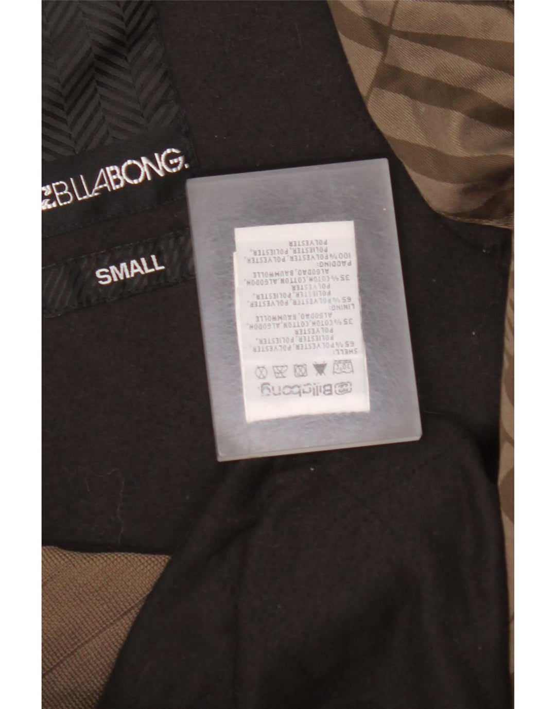 Мужская куртка-бомбер BILLABONG с графическим рисунком UK 36, маленький коричневый полиэстер