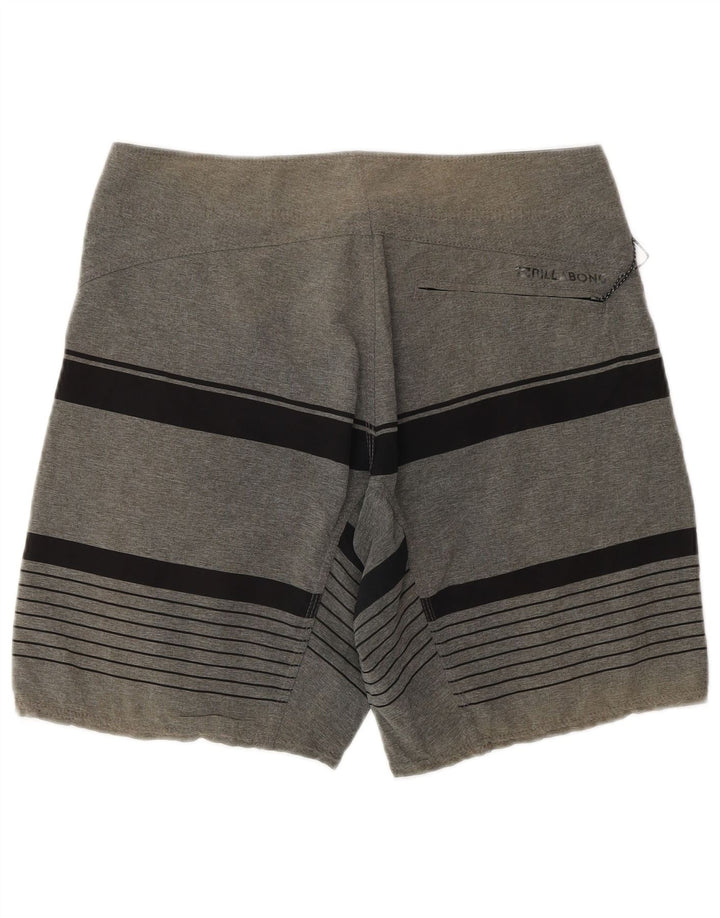Мужские шорты для плавания Billabong, полиэстер в серую полоску среднего размера
