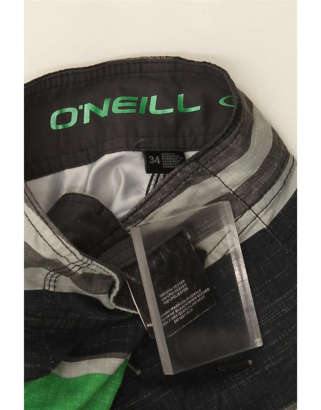 Мужские шорты для плавания O'Neill, полиэстер, большие черные полоски