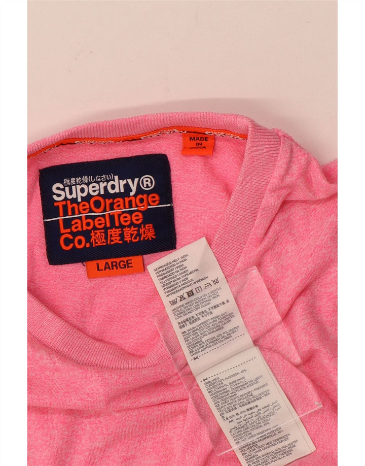 Мужская футболка Superdry, большой розовый хлопок