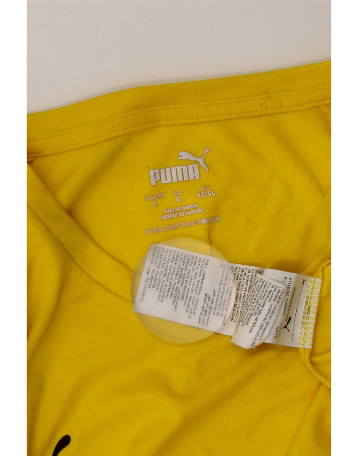Мужская футболка Puma, большой желтый полиэстер