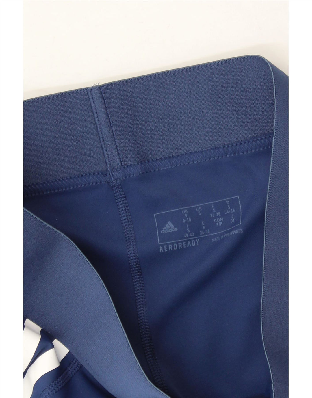 ADIDAS Womens Aeroready Leggings UK 8/10 Small Navy Blue Polyester Vintage Adidas and Second-Hand Adidas from Messina Hembry 