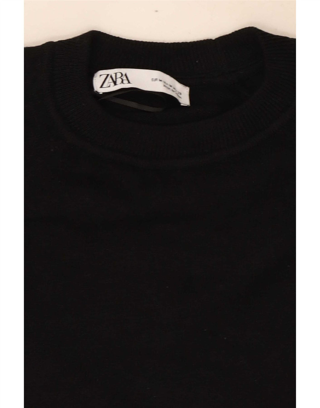 Женская укороченная блузка оверсайз Zara UK 14, средний черный