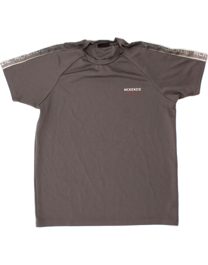 MCKENZIE Mens Graphic T-Shirt Top XL Grey Polyester Vintage Mckenzie and Second-Hand Mckenzie from Messina Hembry 