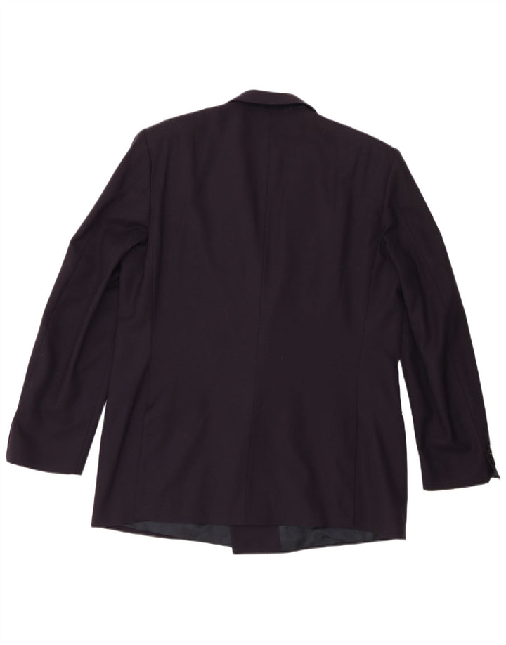 Мужской двубортный пиджак Lubiam IT 54 2XL Темно-синий из натуральной шерсти