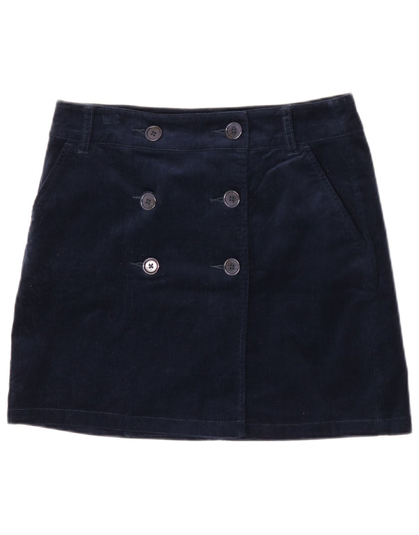 Crew Clothing Женская вельветовая юбка UK 10, маленькая W29, темно-синий, хлопок