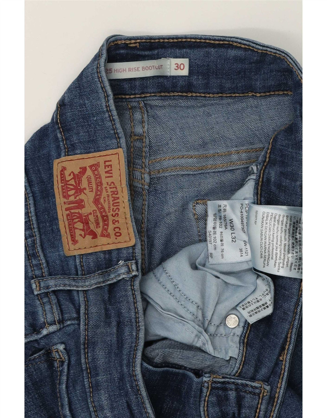 Женские джинсы Levi's 725 Bootcut W30 L32 синие, хлопок