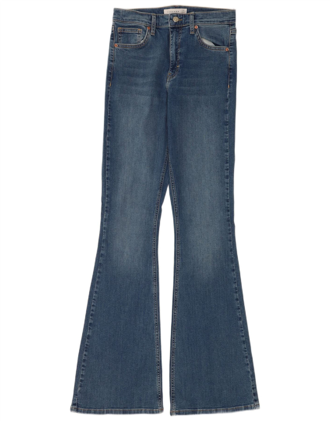 Женские расклешенные джинсы Topshop Jamie W28 L34, синий хлопок