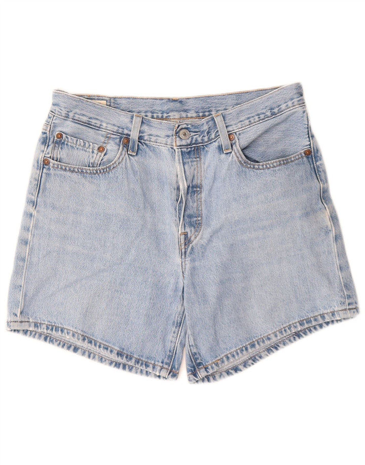 Женские джинсовые шорты Levi's W28, хлопковые, среднего синего цвета