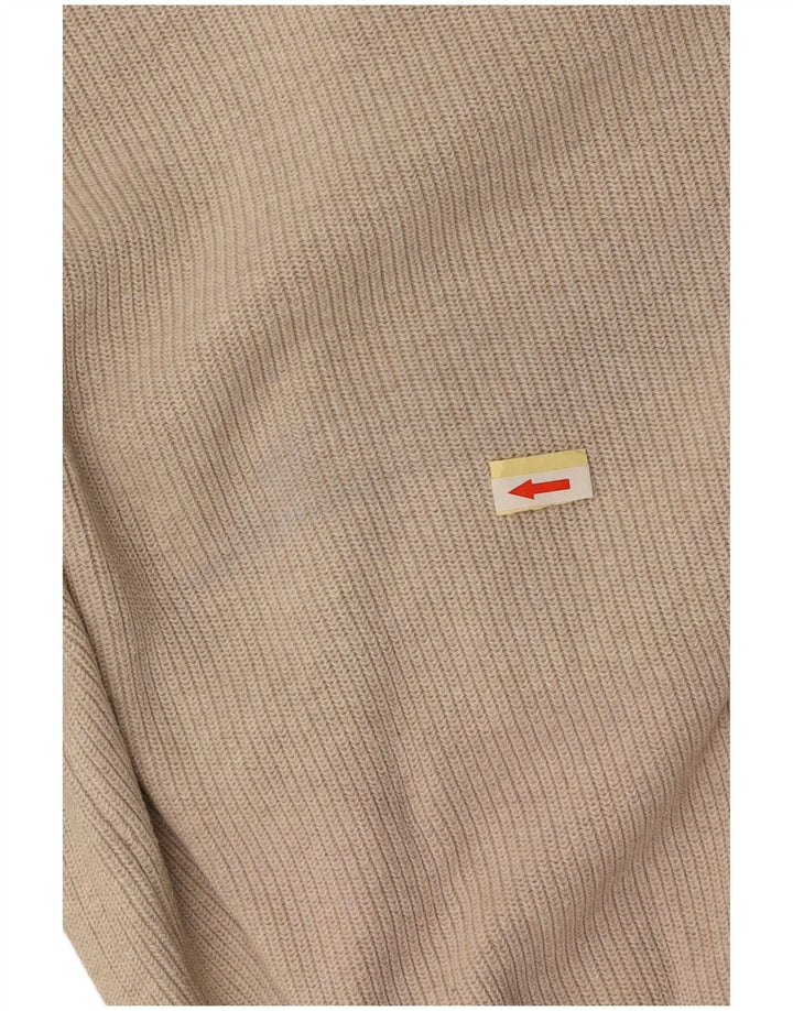 Мужской джемпер с круглым вырезом EDDIE BAUER, большой бежевый хлопковый свитер