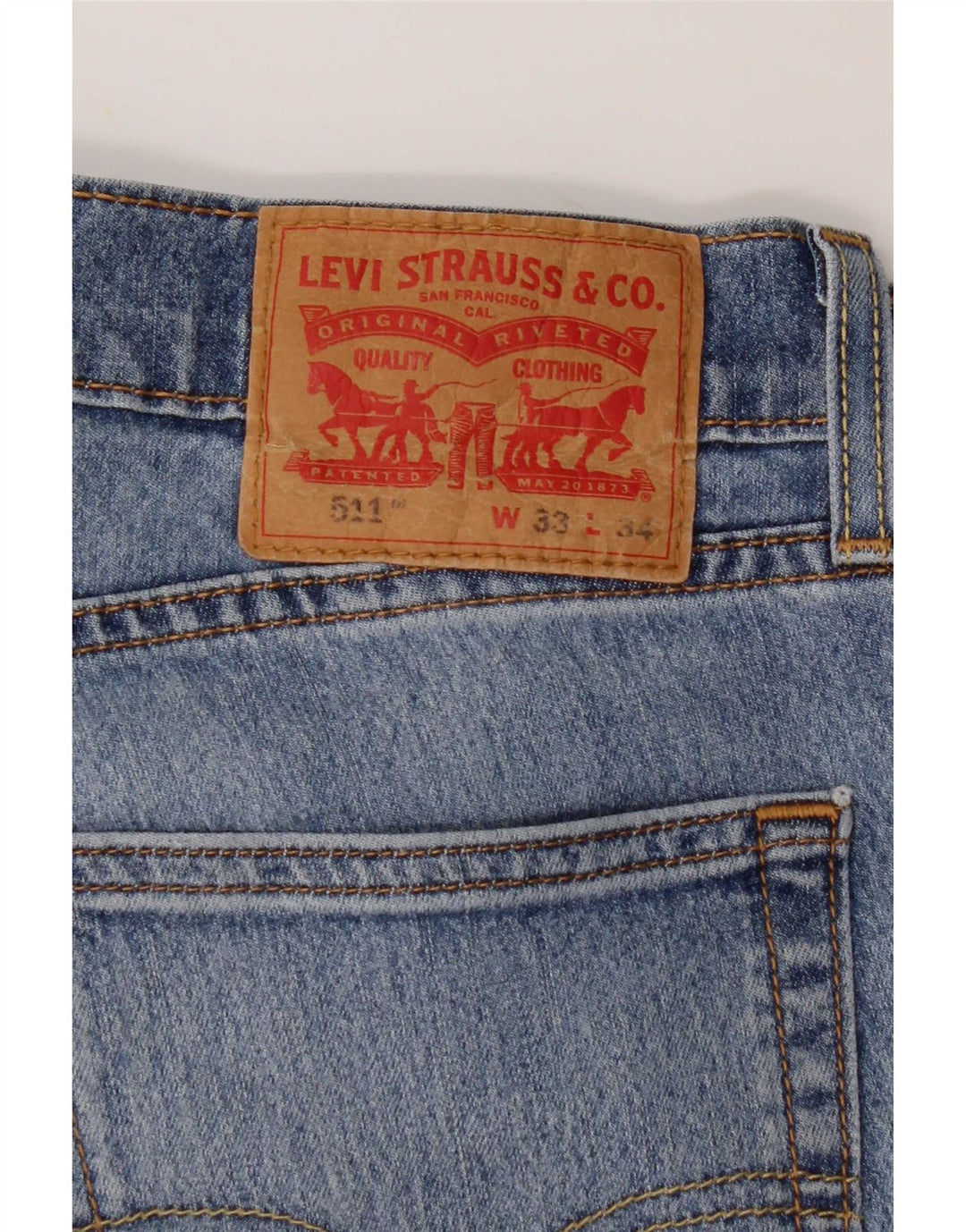 Мужские джинсы Levi's Slim 511 W33 L34 синие, хлопок