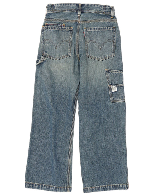 Широкие джинсы-карго Levi's для девочек 13–14 лет W28 L25, синий хлопок