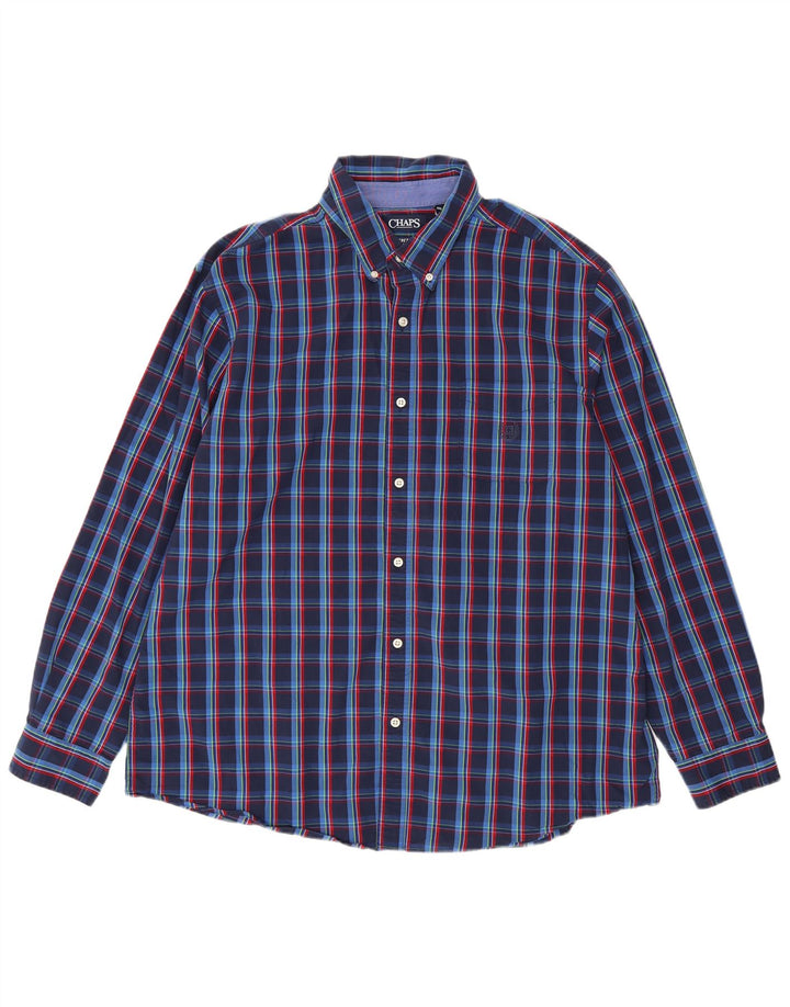 Мужская рубашка Chaps 2XL, темно-синяя клетка, хлопок