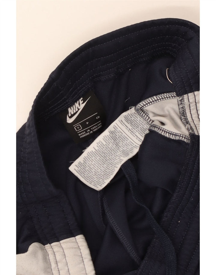 Мужские спортивные брюки Nike, джоггеры, маленькие, темно-синие, полиэстер с цветными блоками