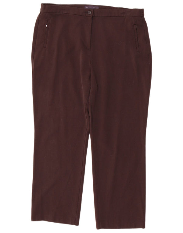 Женские брюки-чиносы MARKS & SPENCER, размер UK 14, большие W34 L26, коричневые
