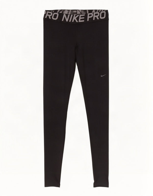 Женские леггинсы с рисунком Nike UK 4 XS, черный полиэстер