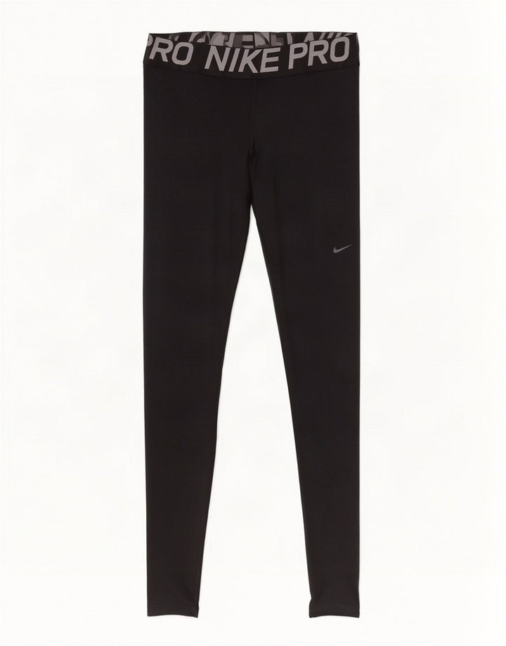 Женские леггинсы с рисунком Nike UK 4 XS, черный полиэстер