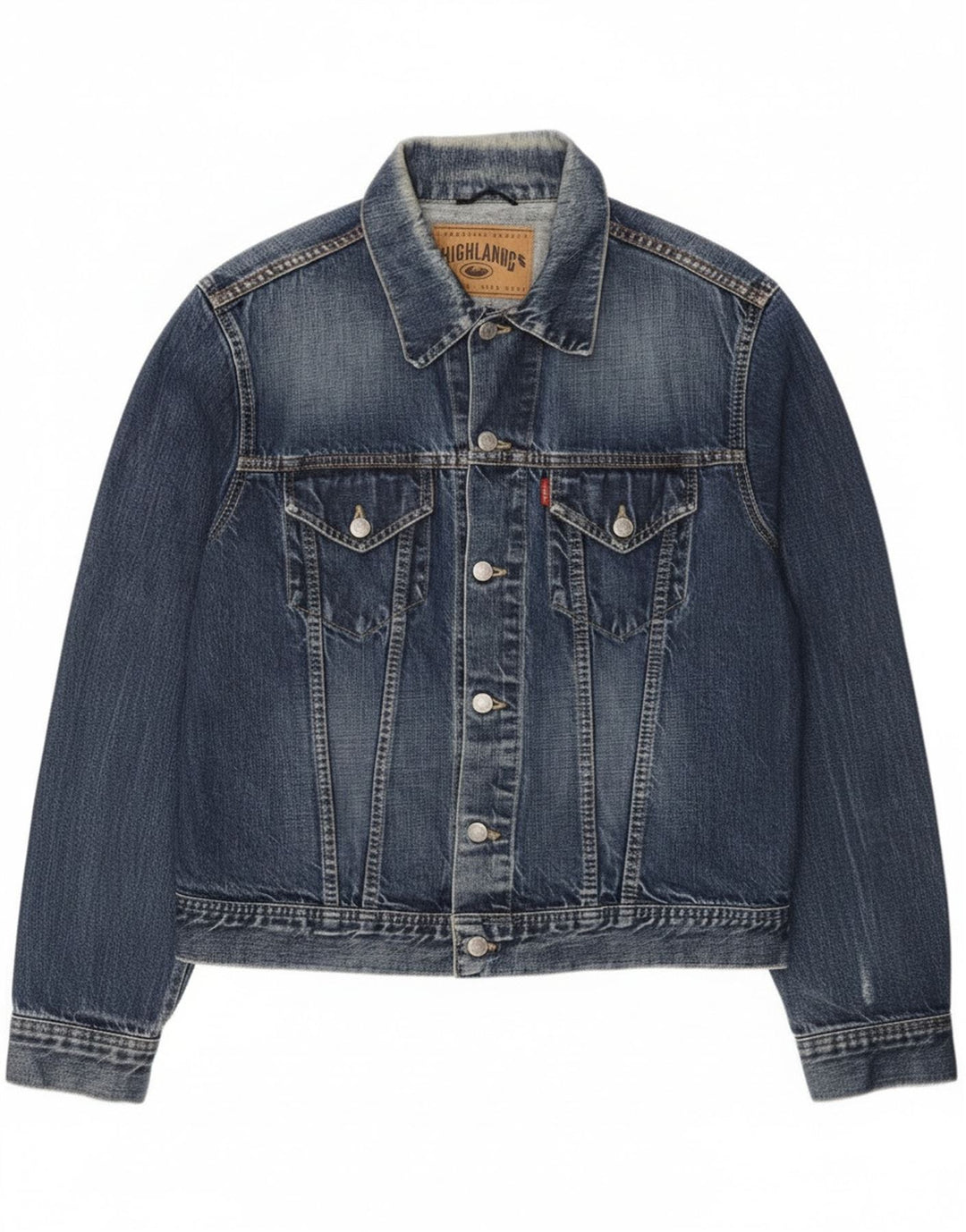 Мужская джинсовая куртка Highland UK 40, большая синяя