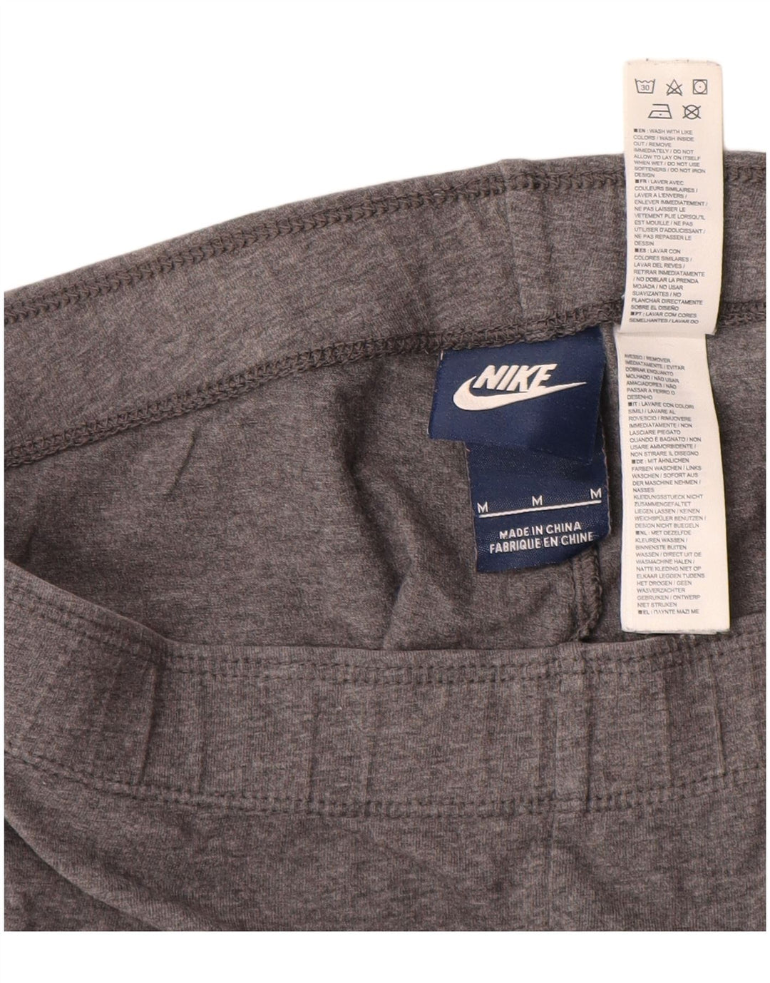 Женские леггинсы с рисунком Nike UK 12, хлопок среднего серого цвета