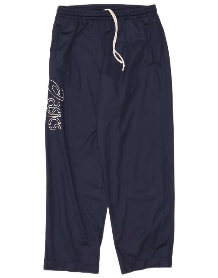 ASICS Mens Graphic Tracksuit Trousers XL  Navy Blue Polyester