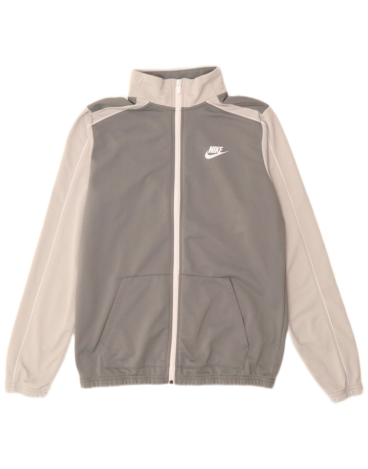 Спортивный костюм Nike для мальчиков, верхняя куртка 13–14 лет, XL, серый полиэстер