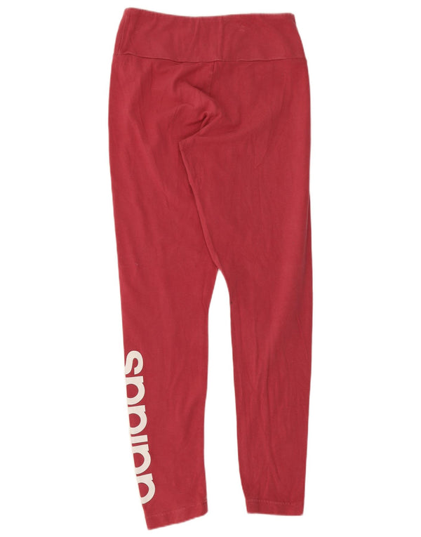 Женские леггинсы Adidas с рисунком UK 8/10, маленькие розовые