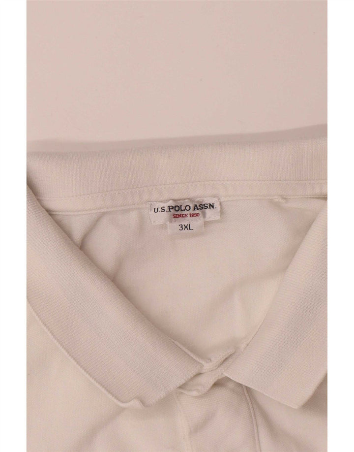 Ассоциация поло США. Мужская рубашка 3XL из белого хлопка