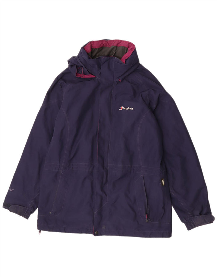 Женская дождевик с капюшоном Berghaus UK 12, средний темно-синий, полиэстер
