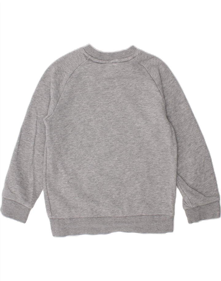 ADIDAS Boys Graphic Sweatshirt Jumper 4-5 Years Grey Cotton Vintage Adidas and Second-Hand Adidas from Messina Hembry 