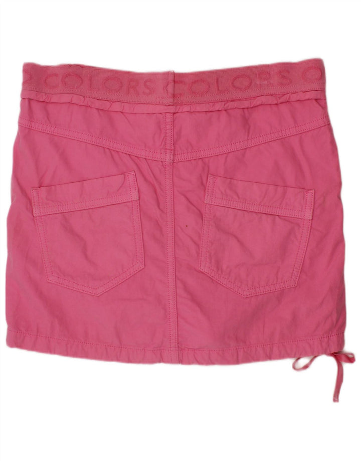 Прямая юбка BENETTON для девочек с рисунком 13–14 лет W28, розовая