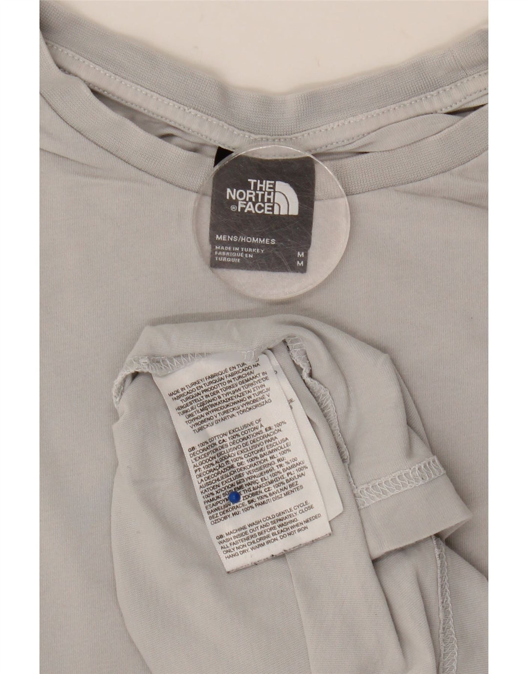 Мужская футболка с рисунком The North Face, хлопковый топ среднего серого цвета