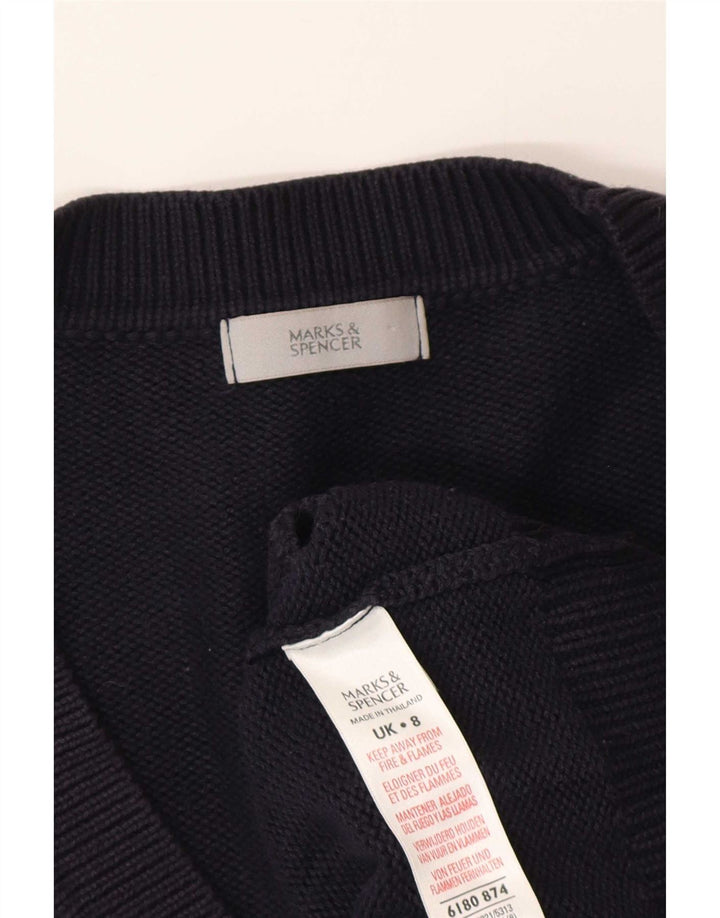 Женский свитер-кардиган оверсайз Marks & Spencer UK 8, маленький, темно-синий