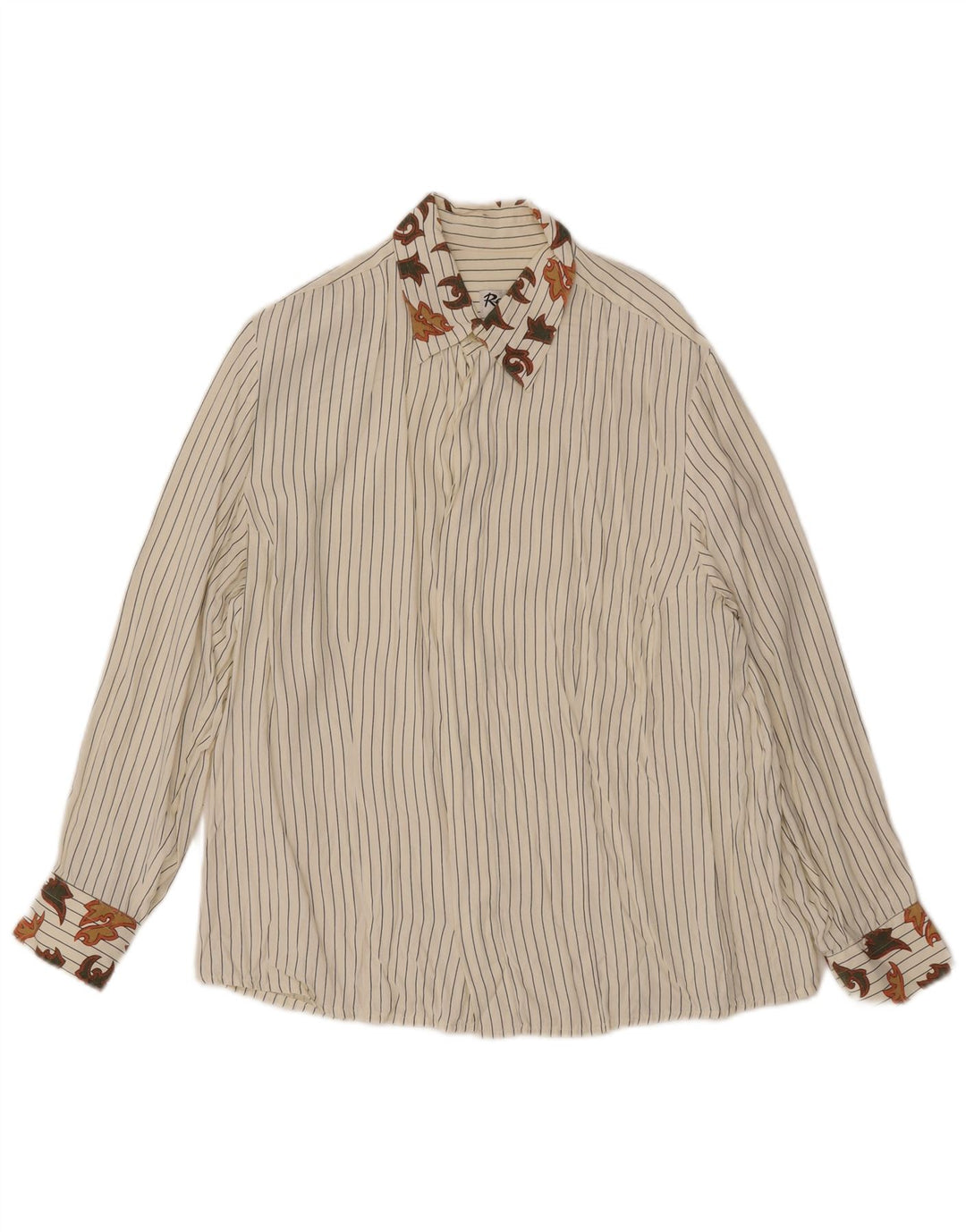 Мужская рубашка REPORTER, размер 41, 16, большая, в белую полоску