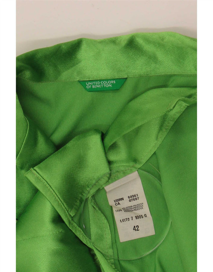 Женская рубашка-блузка Benetton IT 42, средний зеленый полиэстер