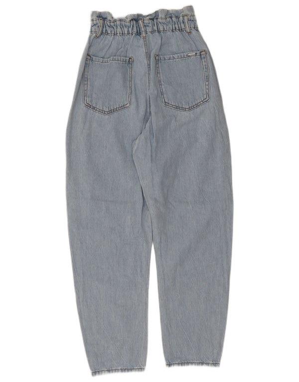 Женские свободные джинсы Zara с высокой талией EU 34 2XS W24 L25, синий хлопок