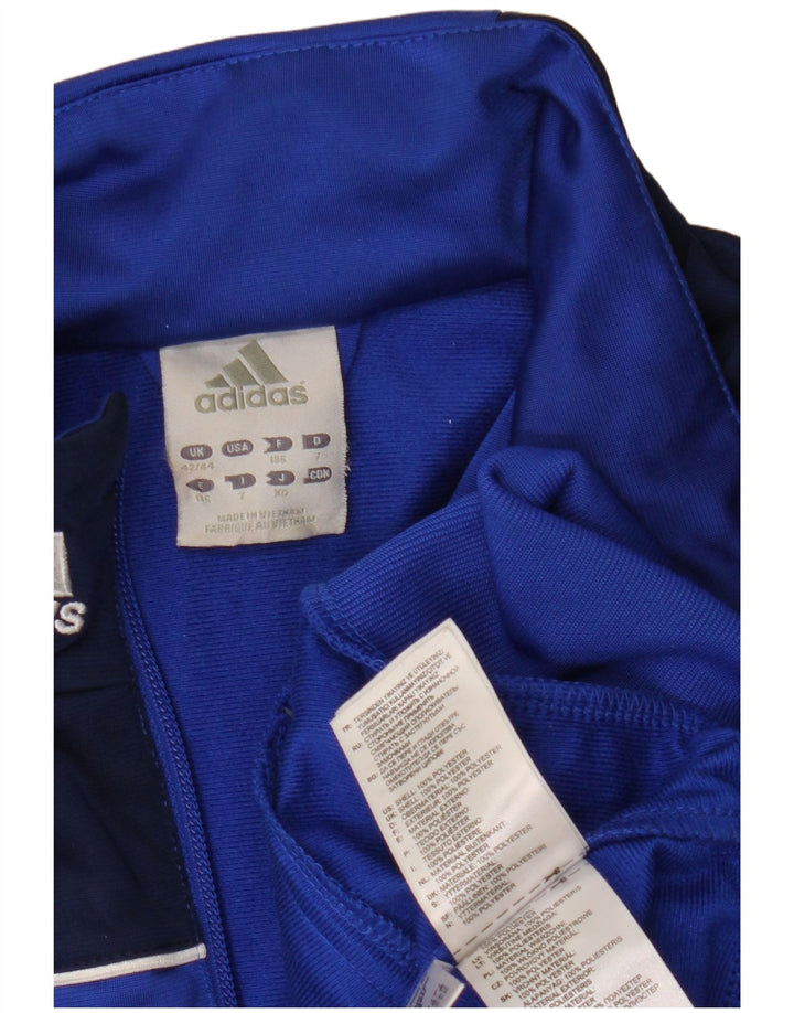 Мужская спортивная куртка Adidas UK 42/44, большой синий полиэстер с цветными блоками