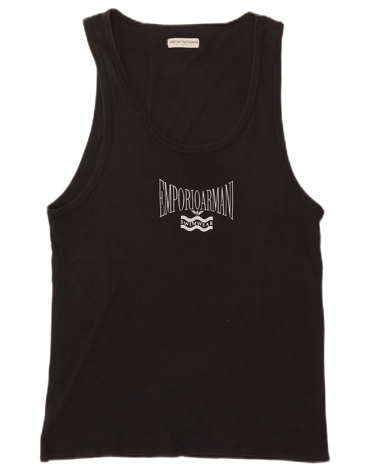 Мужской жилет с рисунком Emporio Armani IT 52, большой черный хлопок