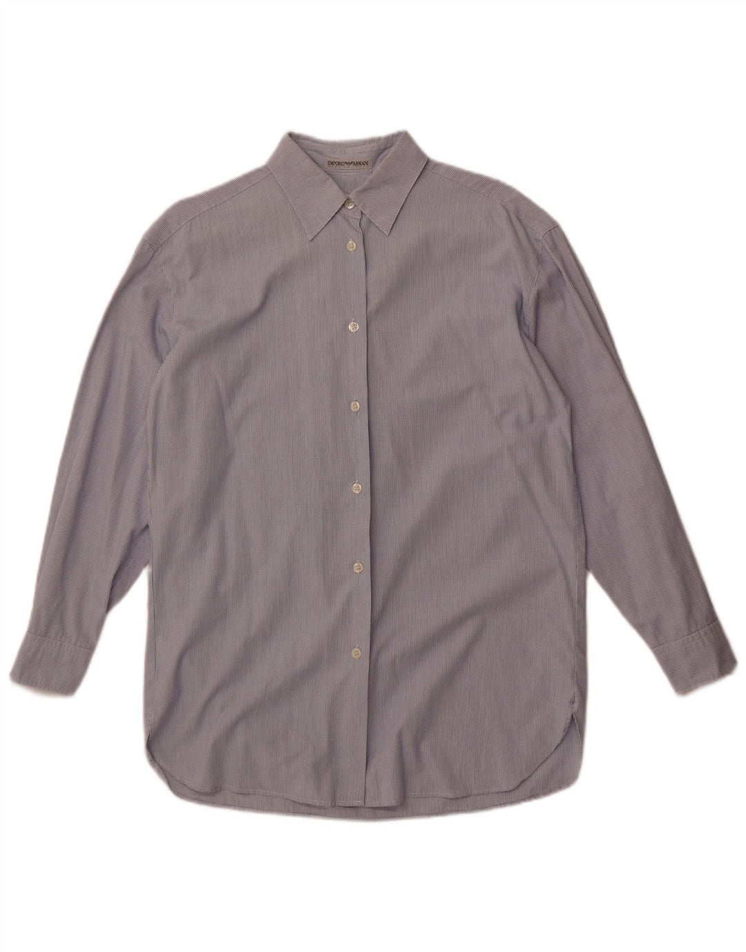 Женская рубашка Emporio Armani IT 42, хлопковая синяя клетка среднего размера