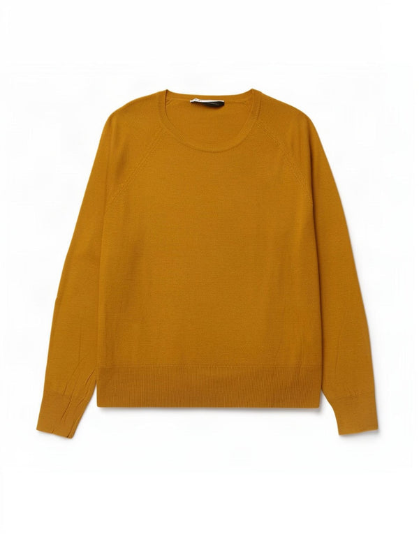 Женский свободный джемпер с вырезом «лодочка» Zara UK 10, маленький желтый цвет