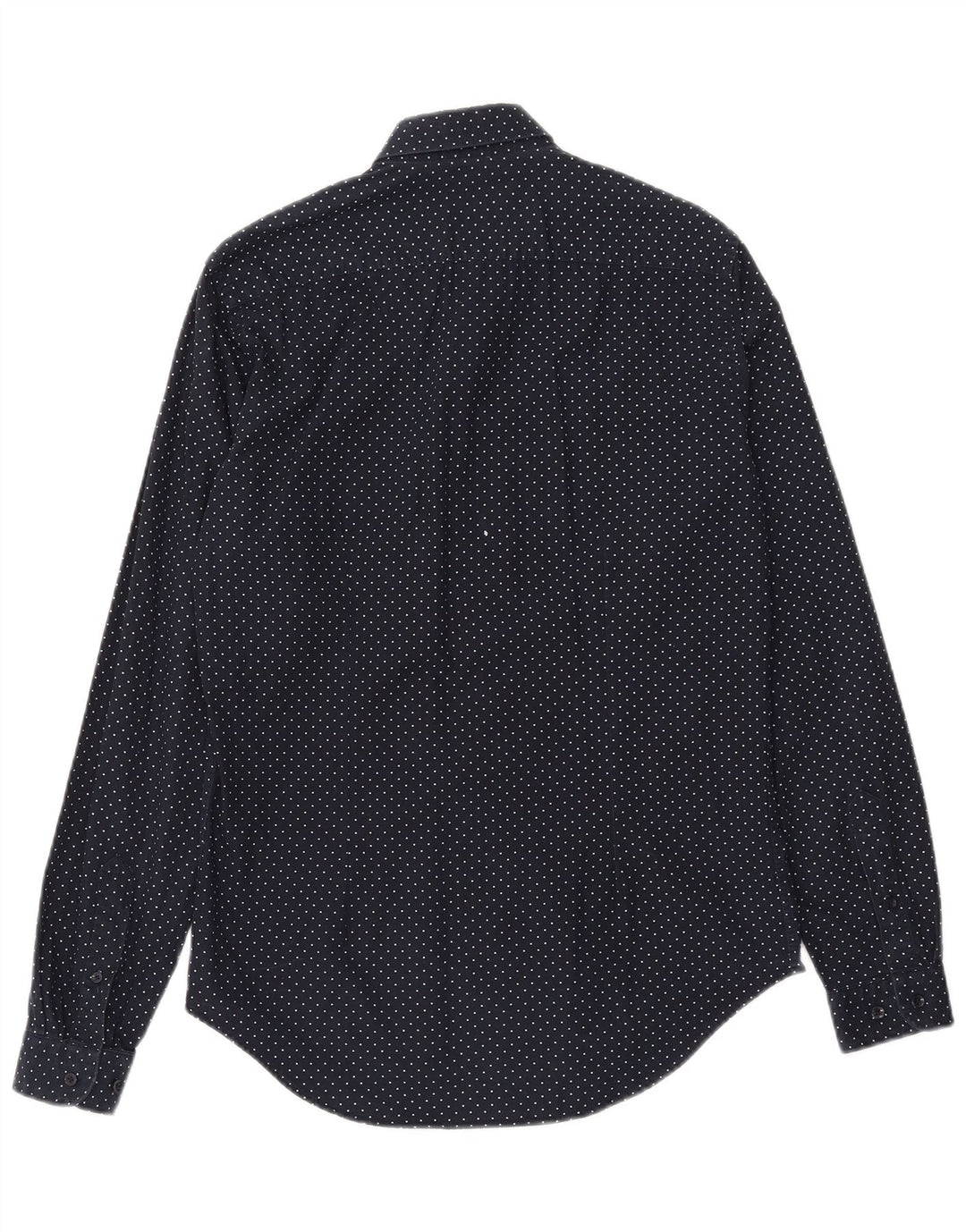 Мужская рубашка узкого кроя ZARA среднего размера, темно-синяя, с геометрическим рисунком