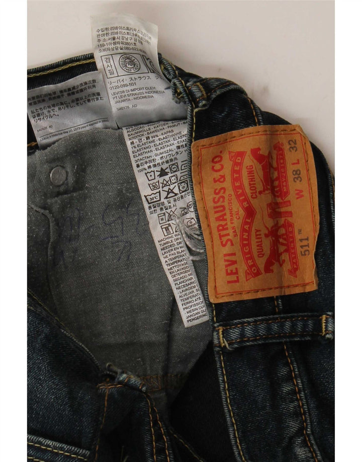 Мужские джинсы Levi's 511 Slim W38 L29 Темно-синие, хлопок