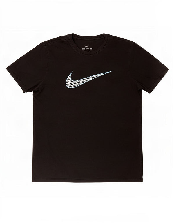 Мужская футболка спортивного кроя Nike с графическим рисунком, средний черный хлопковый топ