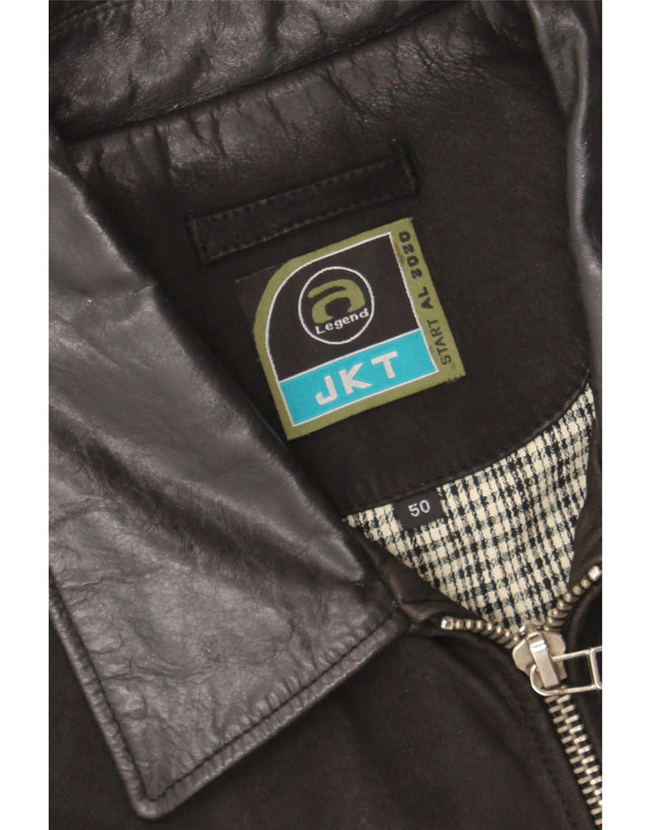LEGEND Womens Leather Jacket IT 50 XL Black Leather Vintage Legend and Second-Hand Legend from Messina Hembry 